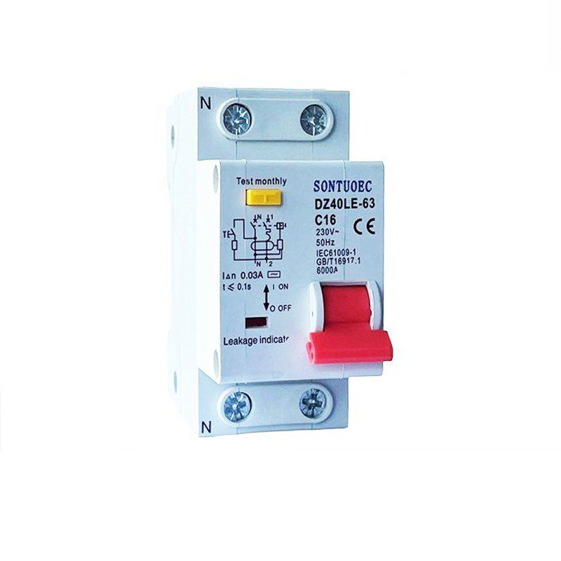2p 1p + N residual Circuit Court breaker nrog overcurrent tiv thaiv